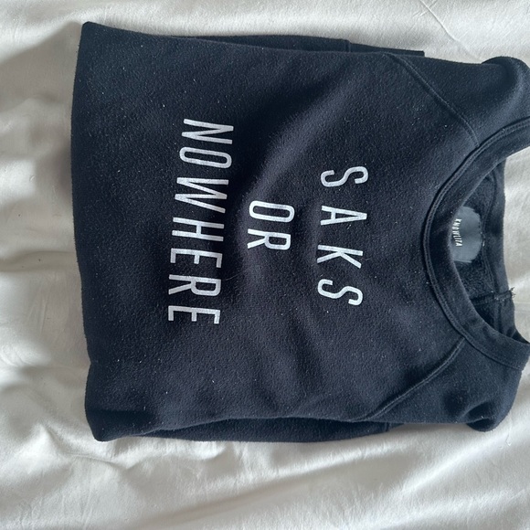 Nolita X Saks black sweatshirt. - Picture 2 of 4